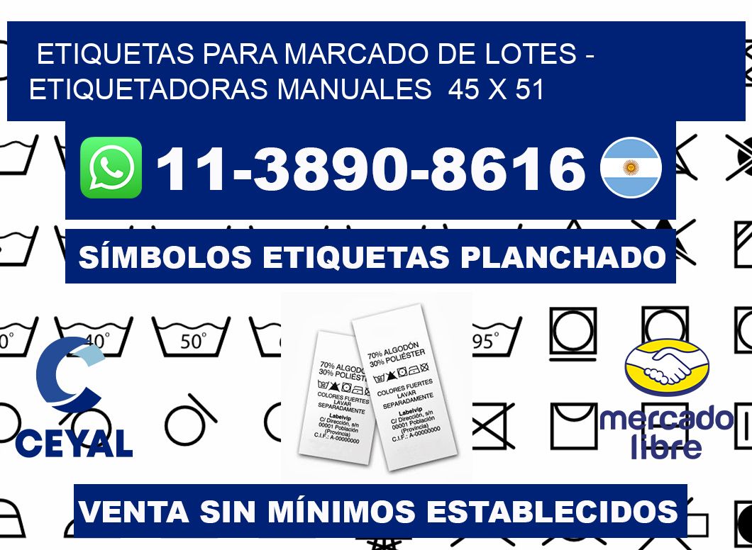 etiquetas para marcado de lotes - Etiquetadoras Manuales 45 x 51