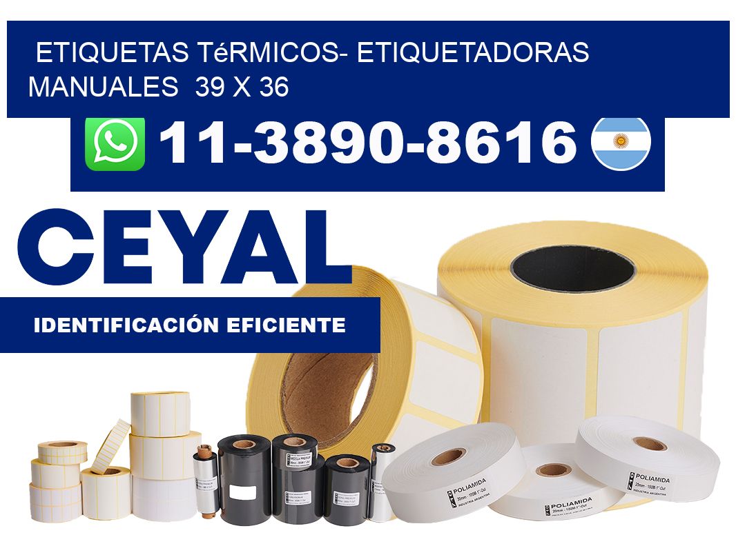 etiquetas térmicos- Etiquetadoras Manuales  39 x 36