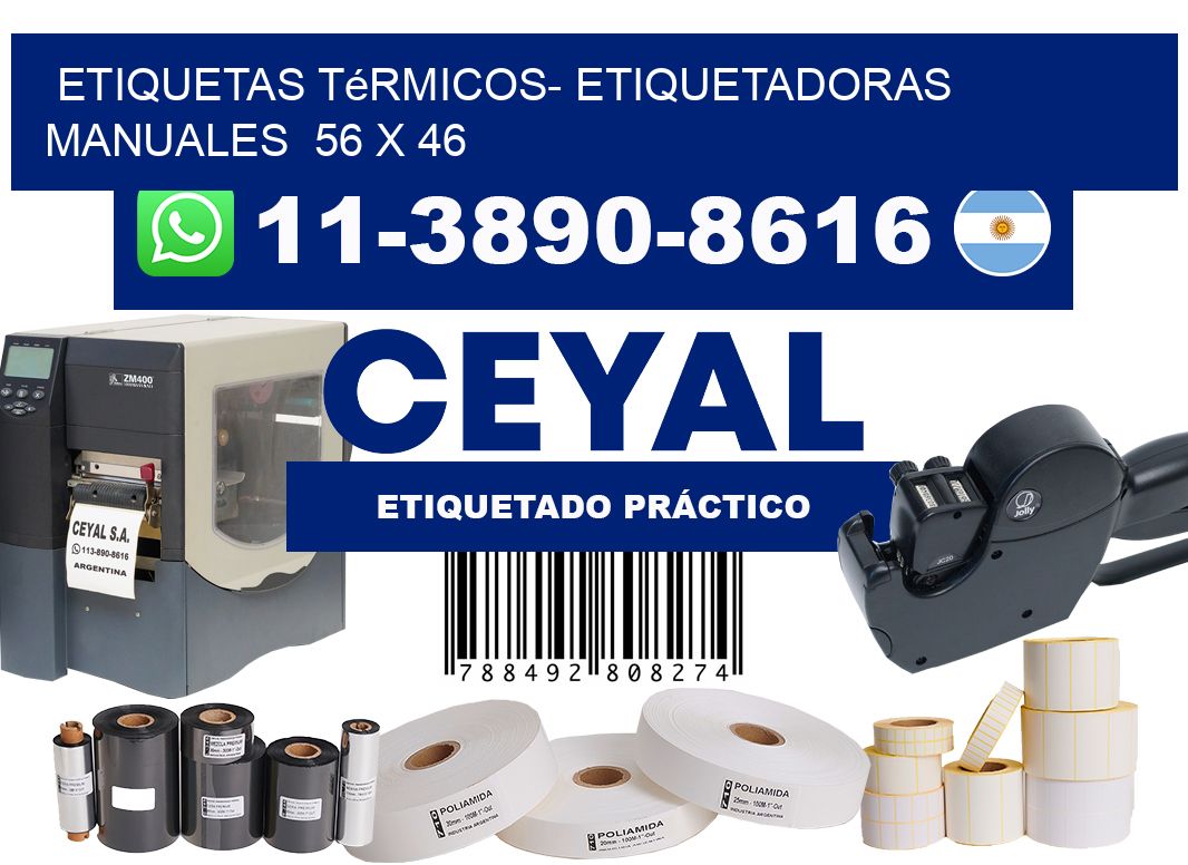 etiquetas térmicos- Etiquetadoras Manuales 56 x 46