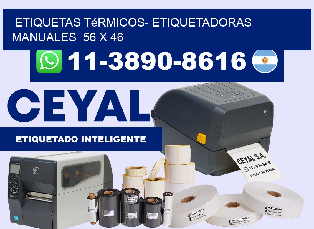 etiquetas térmicos- Etiquetadoras Manuales 56 x 46