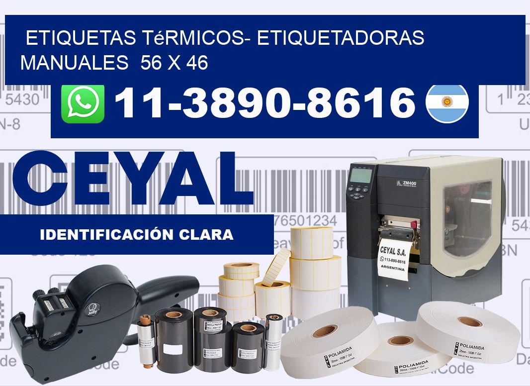 etiquetas térmicos- Etiquetadoras Manuales  56 x 46