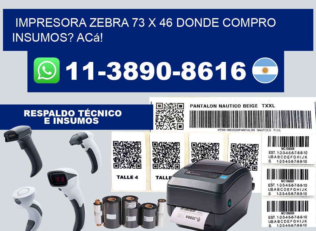 impresora zebra 73 x 46 Donde compro insumos? Acá!