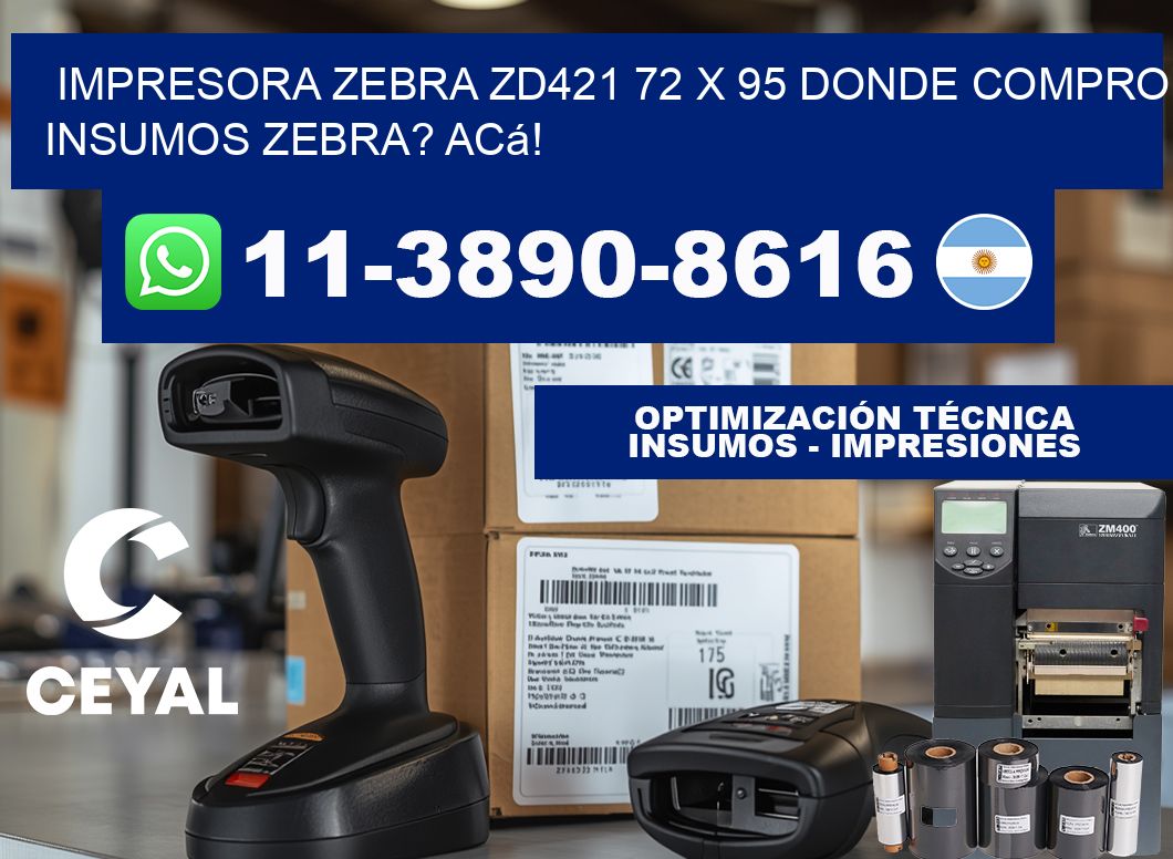 impresora zebra zd421 72 x 95 Donde compro insumos zebra? Acá!