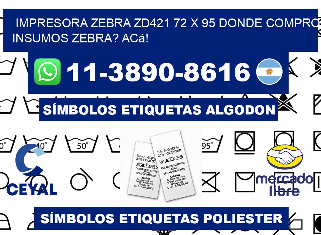 impresora zebra zd421 72 x 95 Donde compro insumos zebra? Acá!