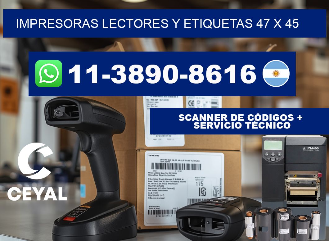 impresoras lectores y etiquetas 47 x 45
