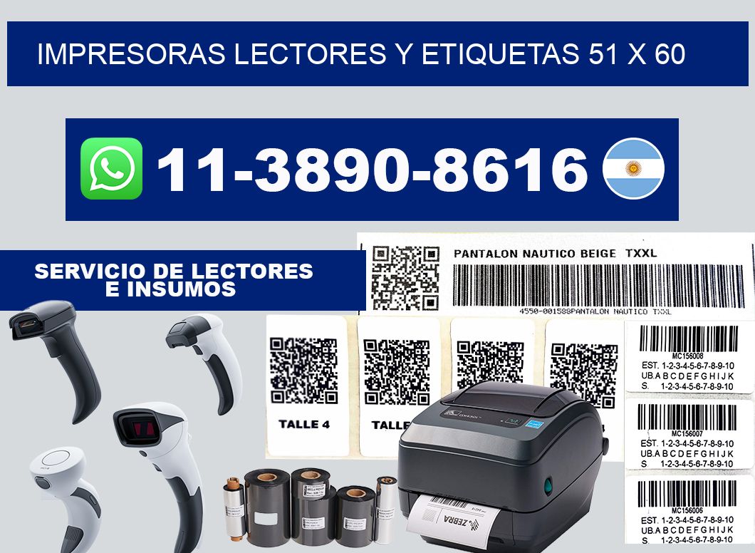 impresoras lectores y etiquetas 51 x 60