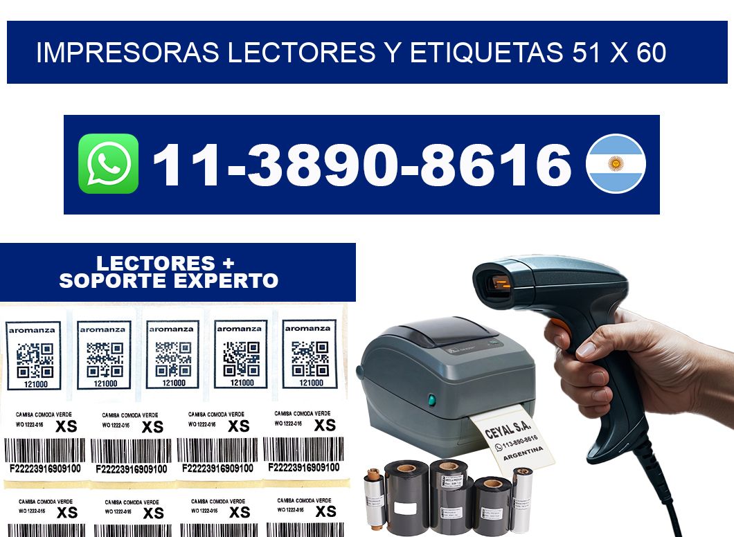 impresoras lectores y etiquetas 51 x 60