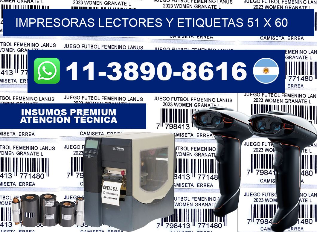 impresoras lectores y etiquetas 51 x 60