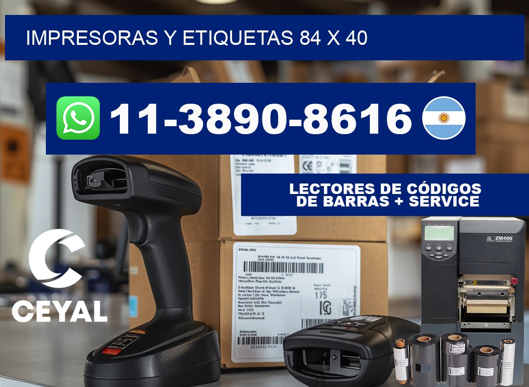 impresoras y etiquetas 84 x 40