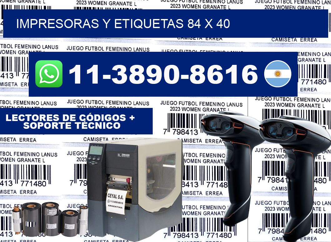 impresoras y etiquetas 84 x 40
