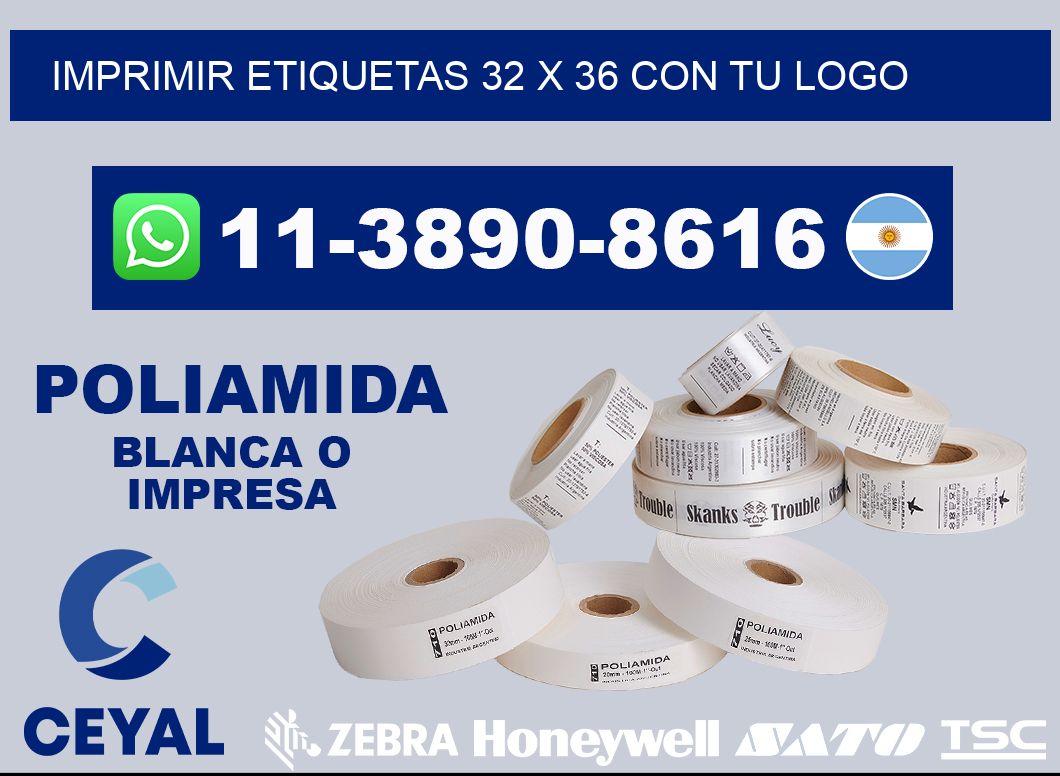 imprimir etiquetas 32 x 36 con tu logo