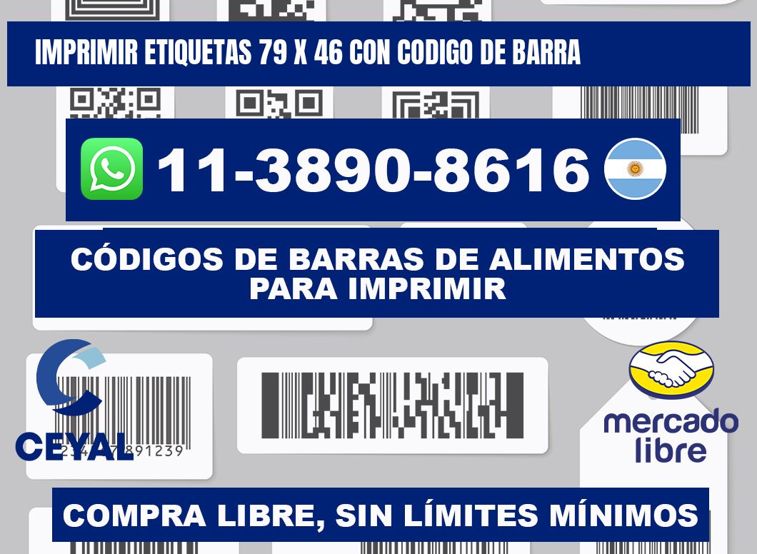 imprimir etiquetas 79 x 46 con codigo de barra