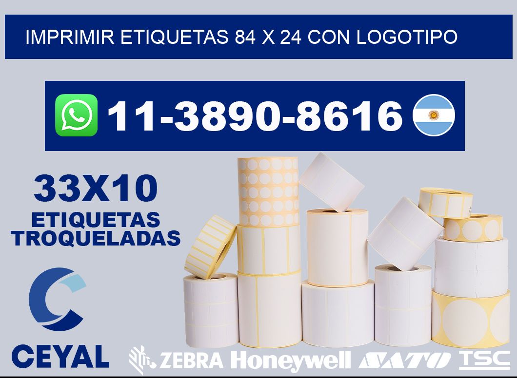 imprimir etiquetas 84 x 24 con logotipo