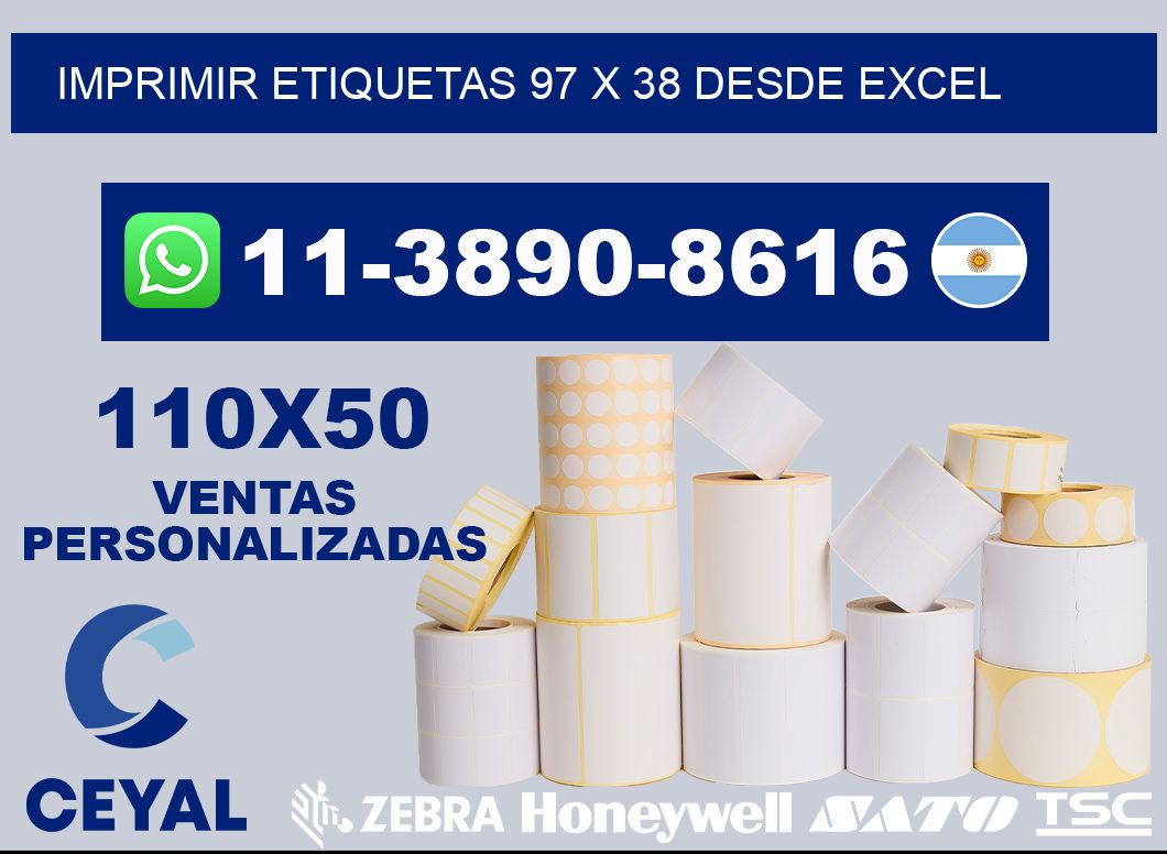 imprimir etiquetas 97 x 38 desde excel