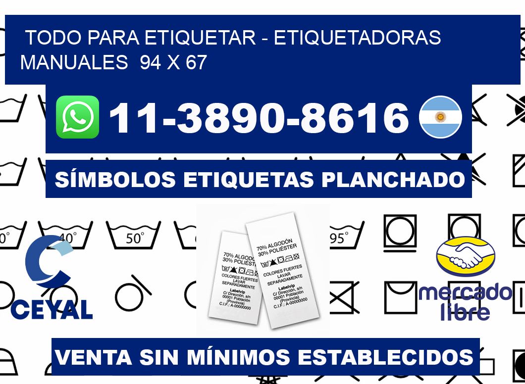 todo para etiquetar - Etiquetadoras Manuales  94 x 67