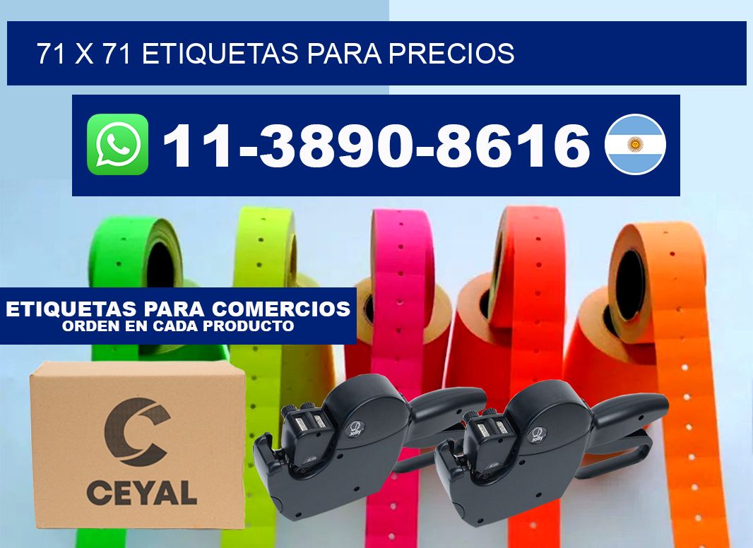 71 x 71 etiquetas para precios