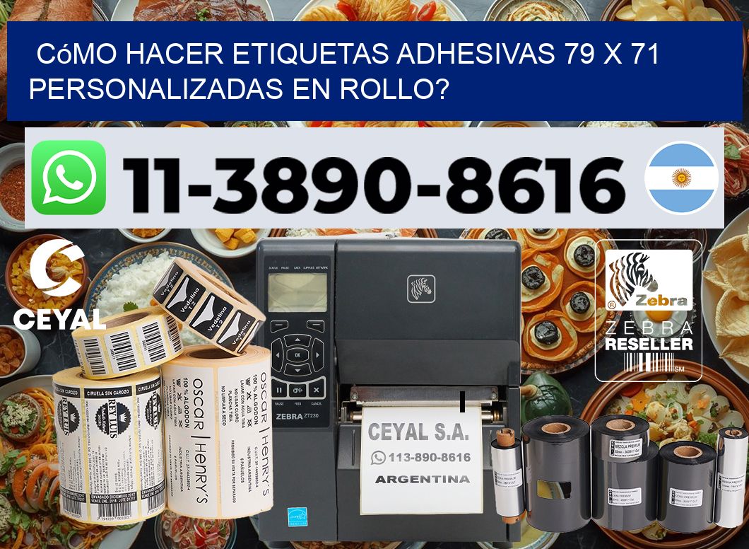 Cómo hacer etiquetas adhesivas 79 x 71 personalizadas en rollo?