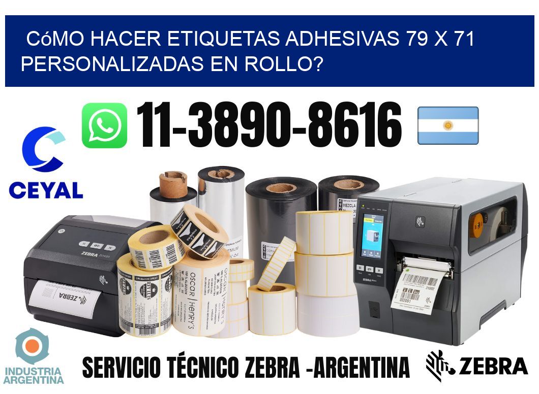 Cómo hacer etiquetas adhesivas 79 x 71 personalizadas en rollo?