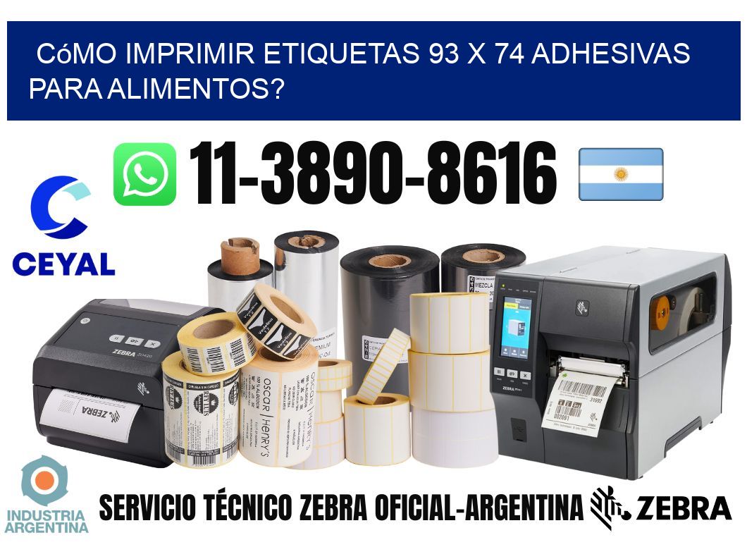 Cómo imprimir etiquetas 93 x 74 adhesivas para alimentos?