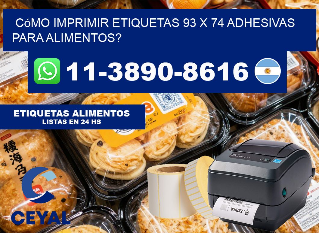Cómo imprimir etiquetas 93 x 74 adhesivas para alimentos?