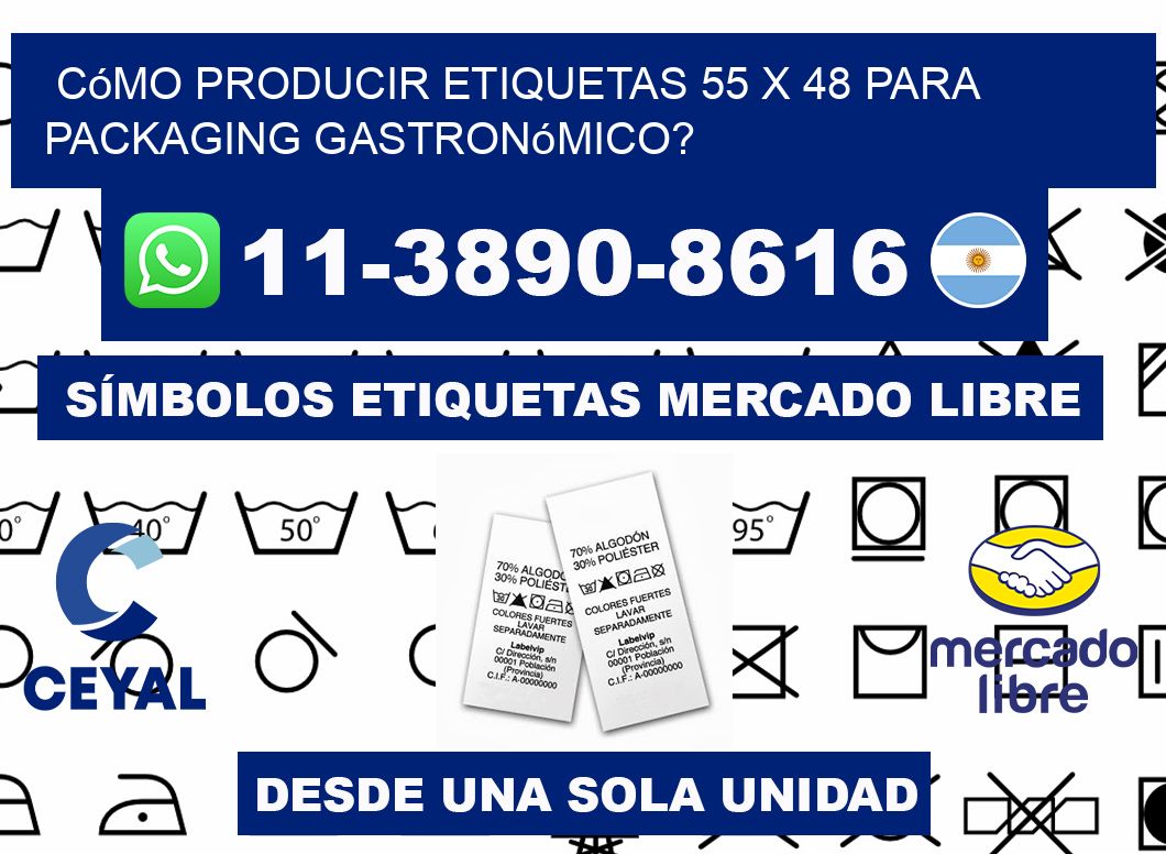 Cómo producir etiquetas 55 x 48 para packaging gastronómico?