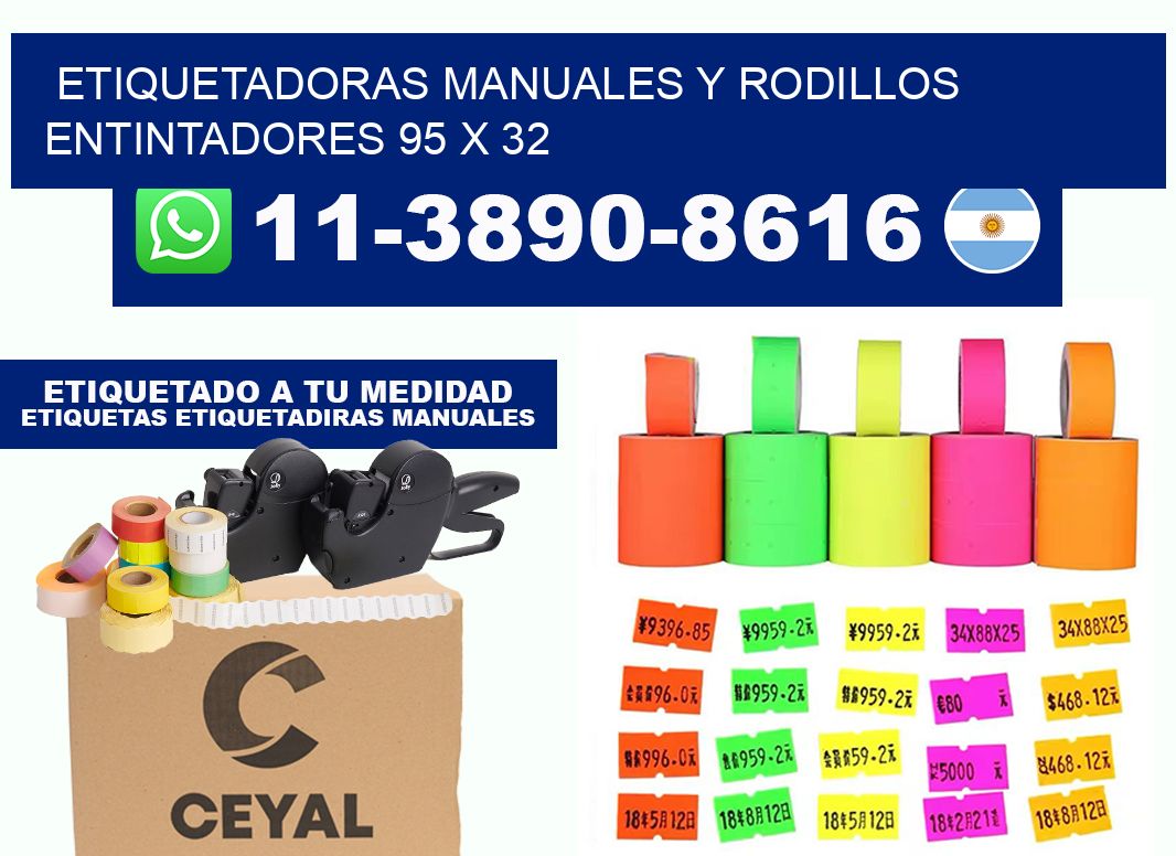 Etiquetadoras manuales y rodillos entintadores 95 x 32