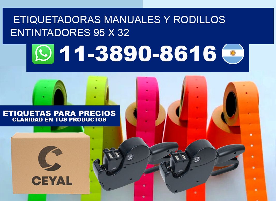 Etiquetadoras manuales y rodillos entintadores 95 x 32