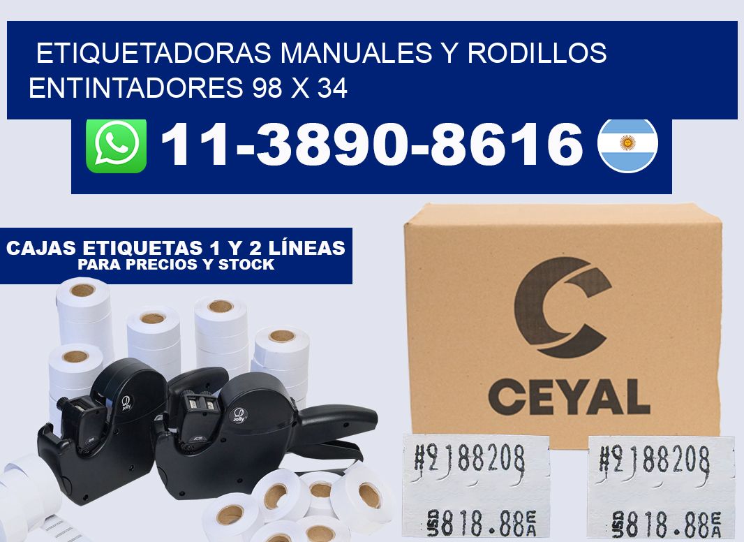 Etiquetadoras manuales y rodillos entintadores 98 x 34
