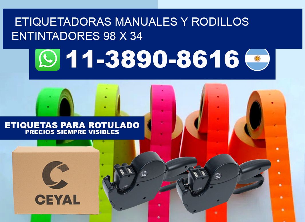 Etiquetadoras manuales y rodillos entintadores 98 x 34