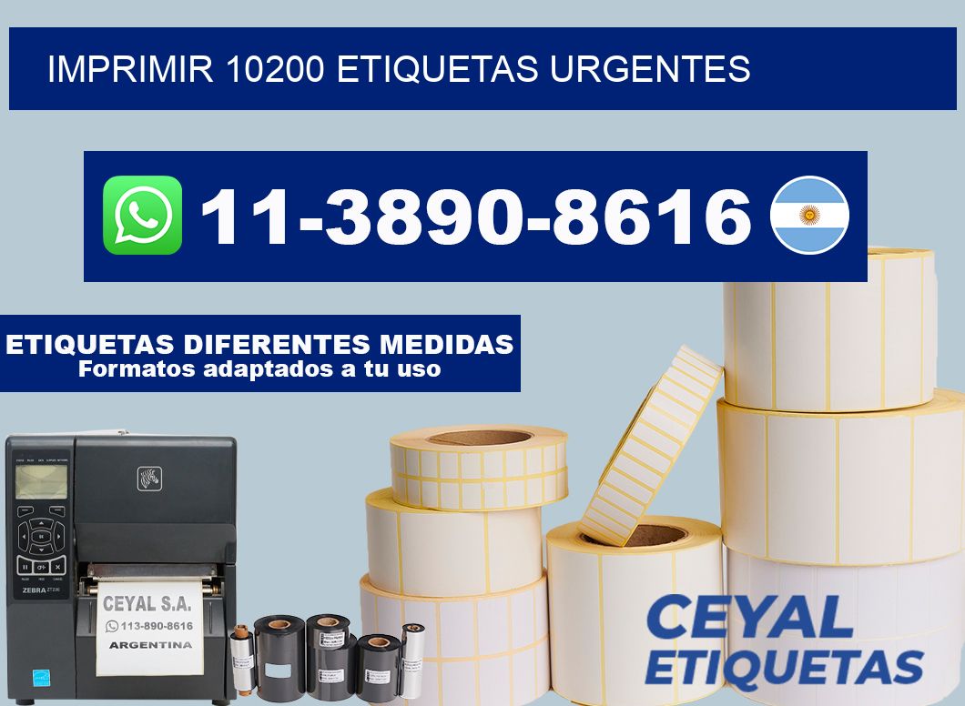 IMPRIMIR 10200 ETIQUETAS URGENTES