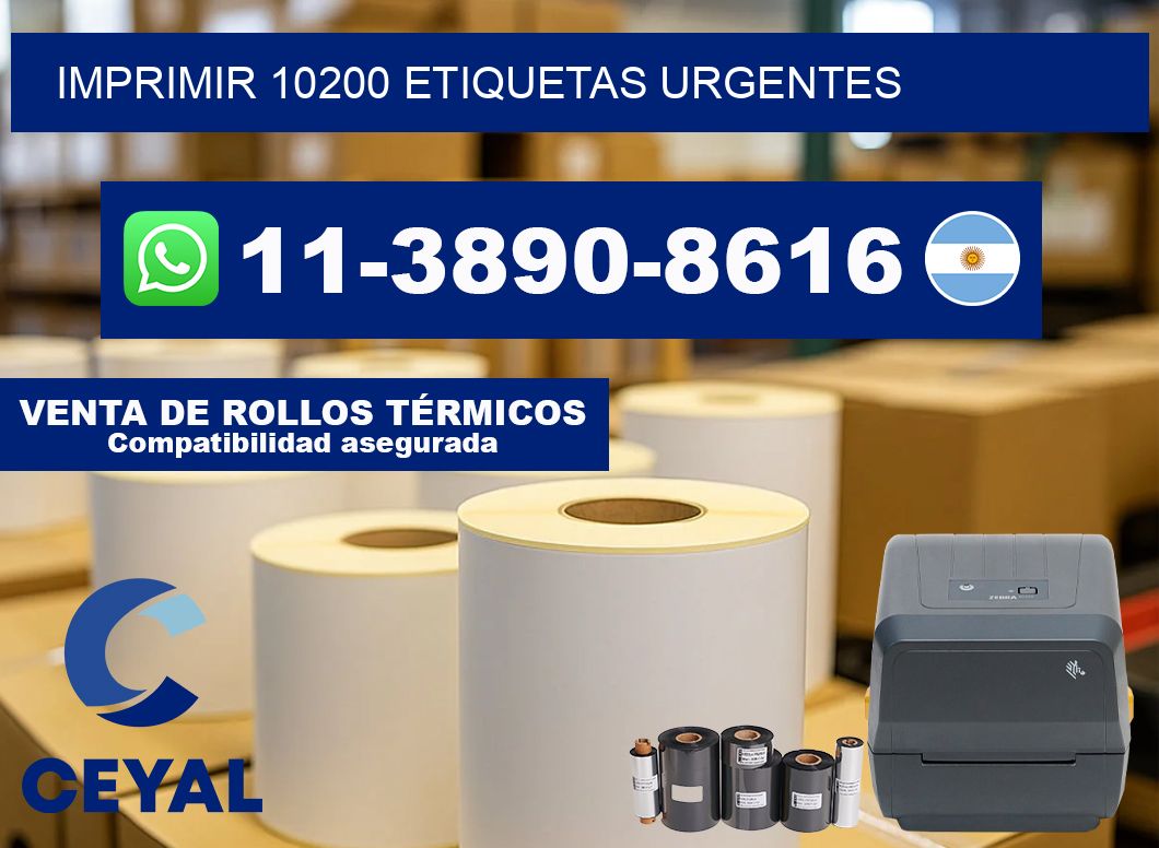 IMPRIMIR 10200 ETIQUETAS URGENTES
