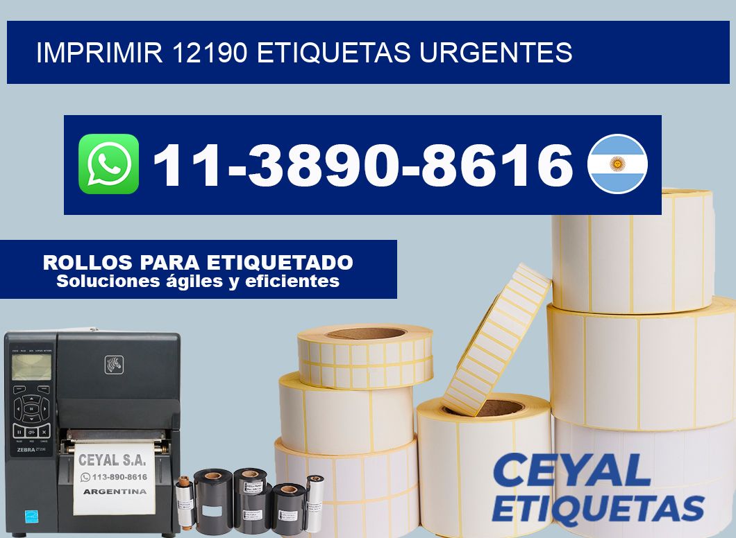 IMPRIMIR 12190 ETIQUETAS URGENTES