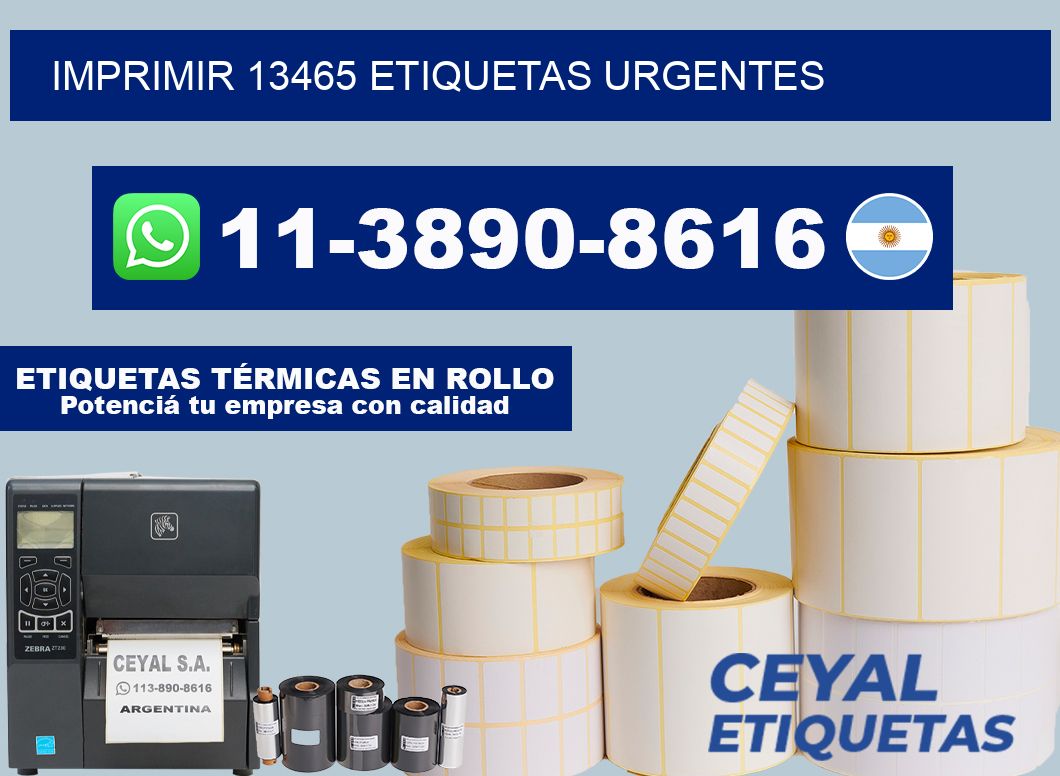 IMPRIMIR 13465 ETIQUETAS URGENTES