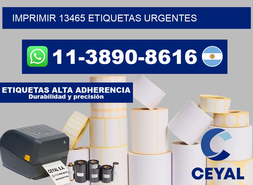 IMPRIMIR 13465 ETIQUETAS URGENTES