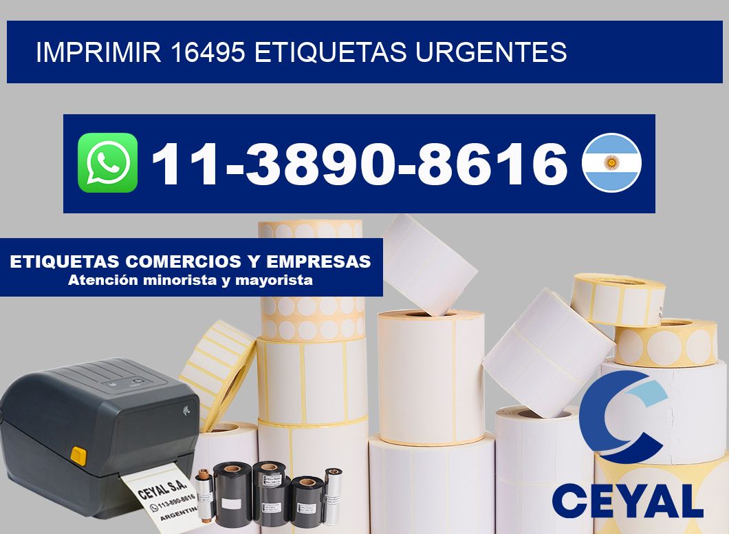 IMPRIMIR 16495 ETIQUETAS URGENTES