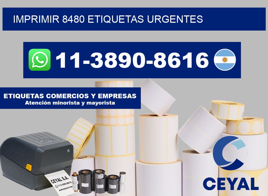 IMPRIMIR 8480 ETIQUETAS URGENTES