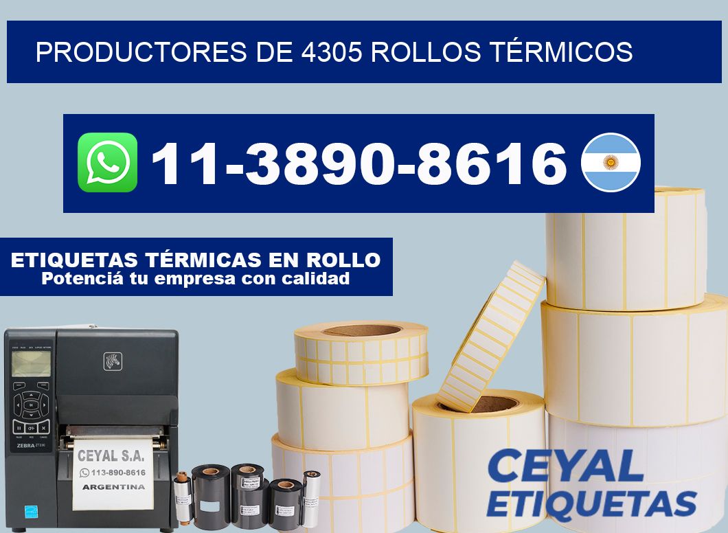 PRODUCTORES DE 4305 ROLLOS TÉRMICOS