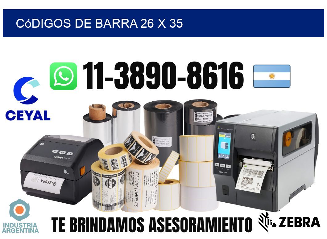 códigos de barra 26 x 35