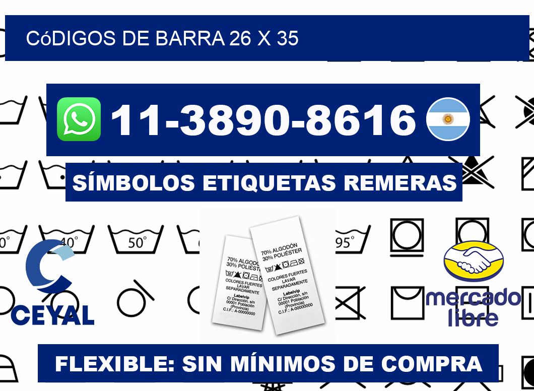 códigos de barra 26 x 35