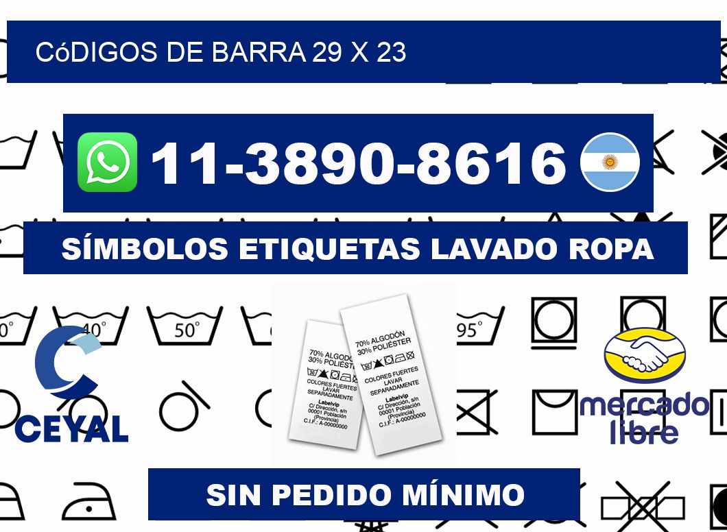 códigos de barra 29 x 23