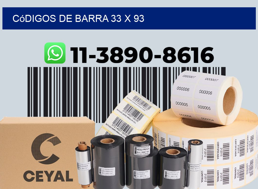 códigos de barra 33 x 93
