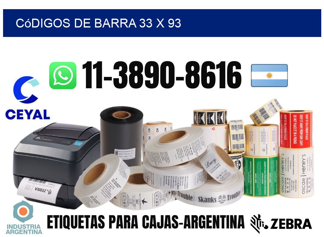 códigos de barra 33 x 93