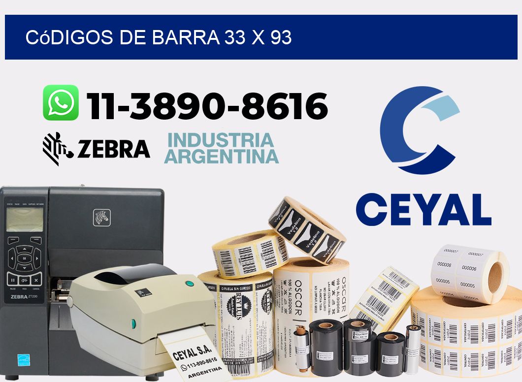 códigos de barra 33 x 93