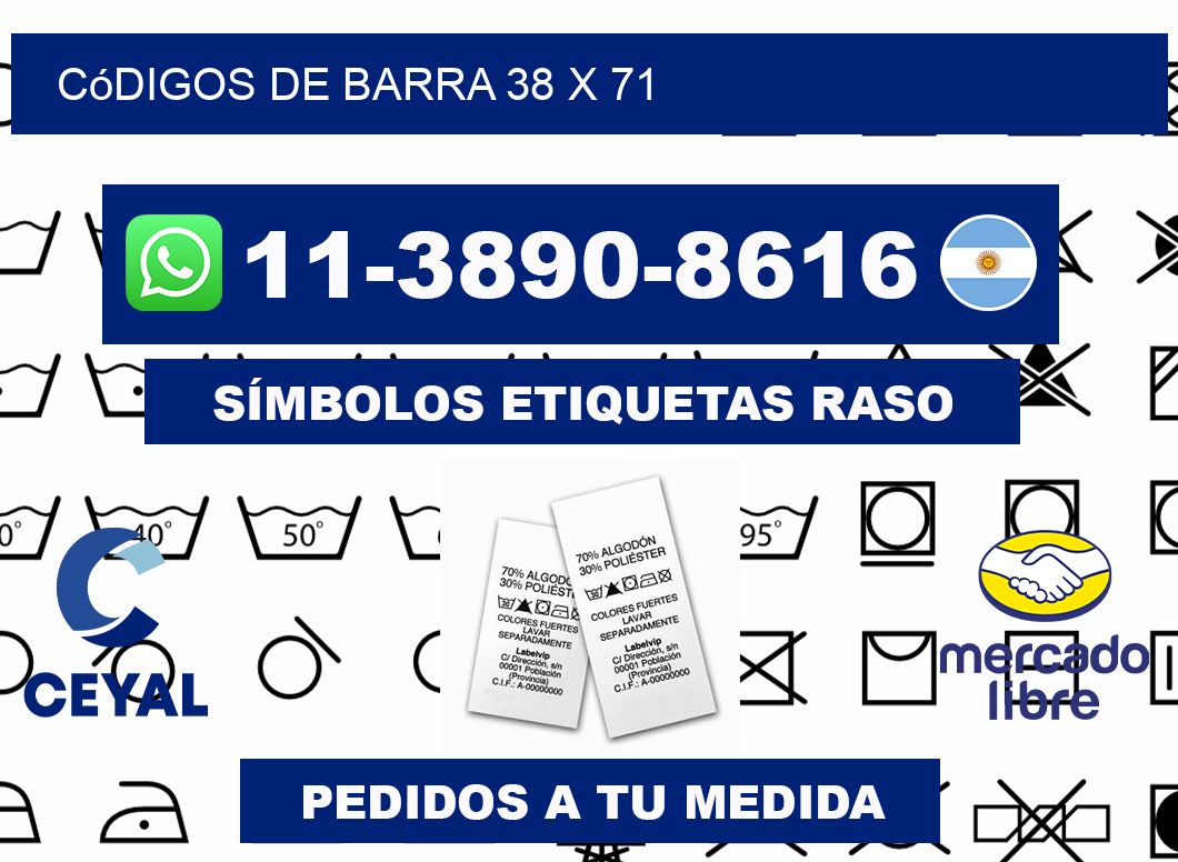 códigos de barra 38 x 71