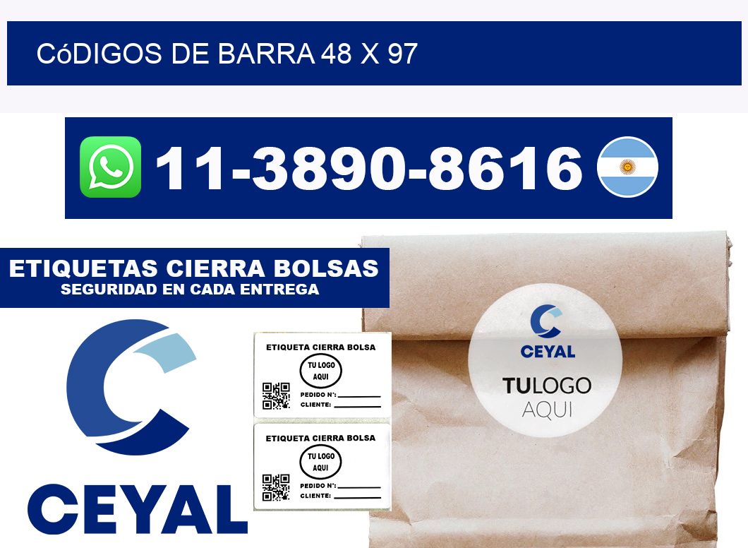 códigos de barra 48 x 97