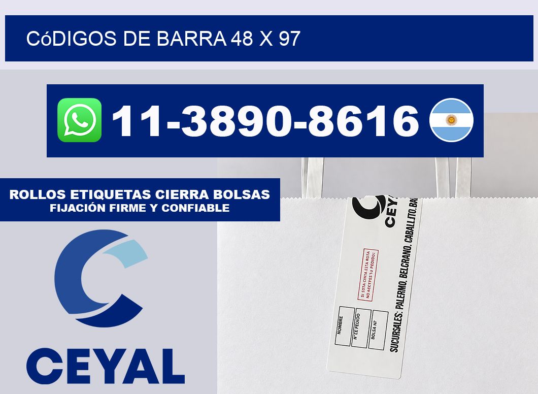 códigos de barra 48 x 97