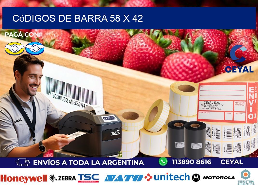 códigos de barra 58 x 42