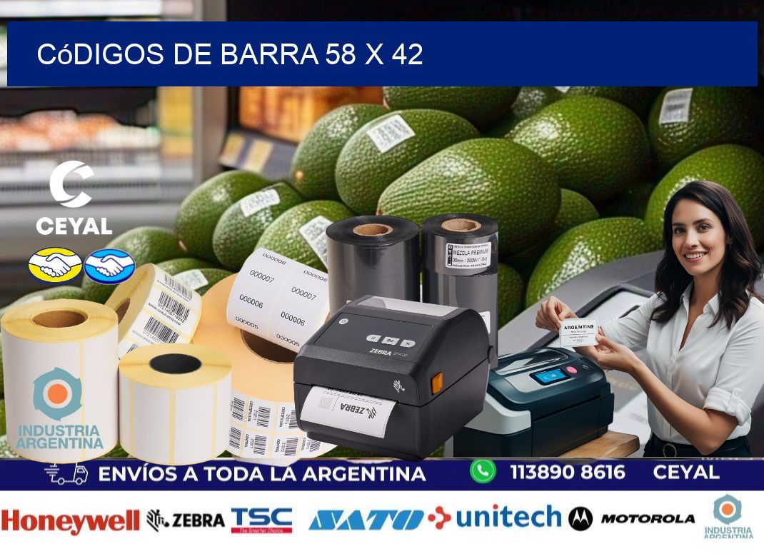 códigos de barra 58 x 42