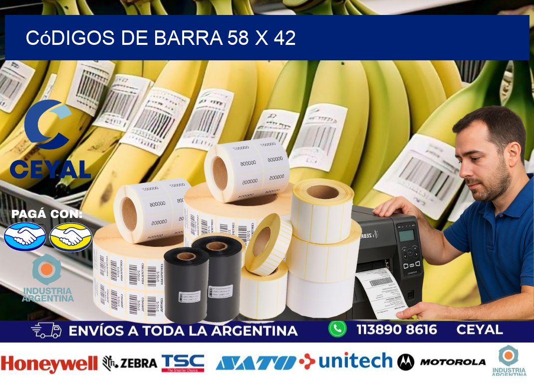 códigos de barra 58 x 42