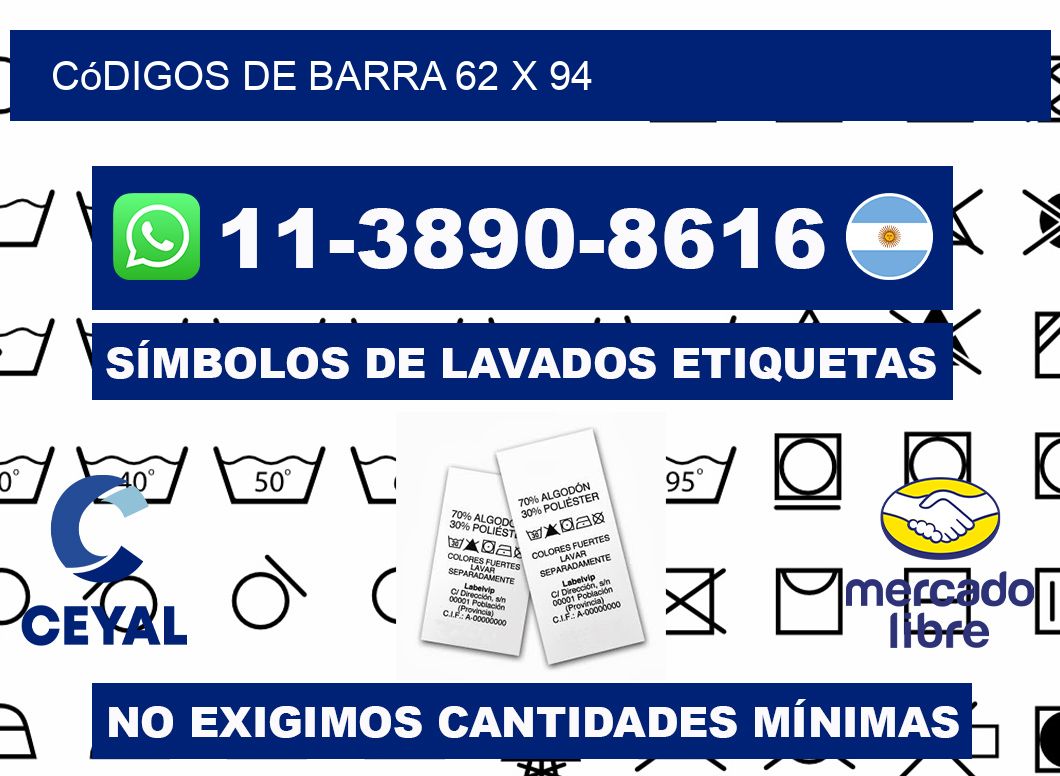 códigos de barra 62 x 94